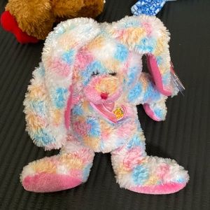 Ty Beanie Babies Baby of the Month Fritters Colorful Rabbit Rare Vintage Collect